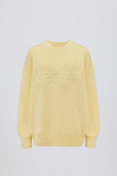 Ribbed Knit Oversized Jumper in Lemon