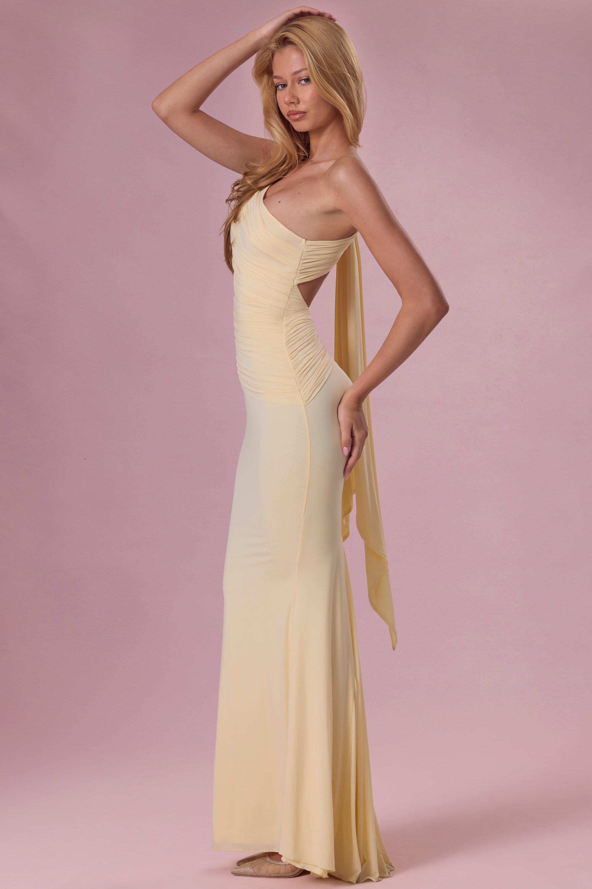 Jersey Bridesmaid Dress in Butter Yellow