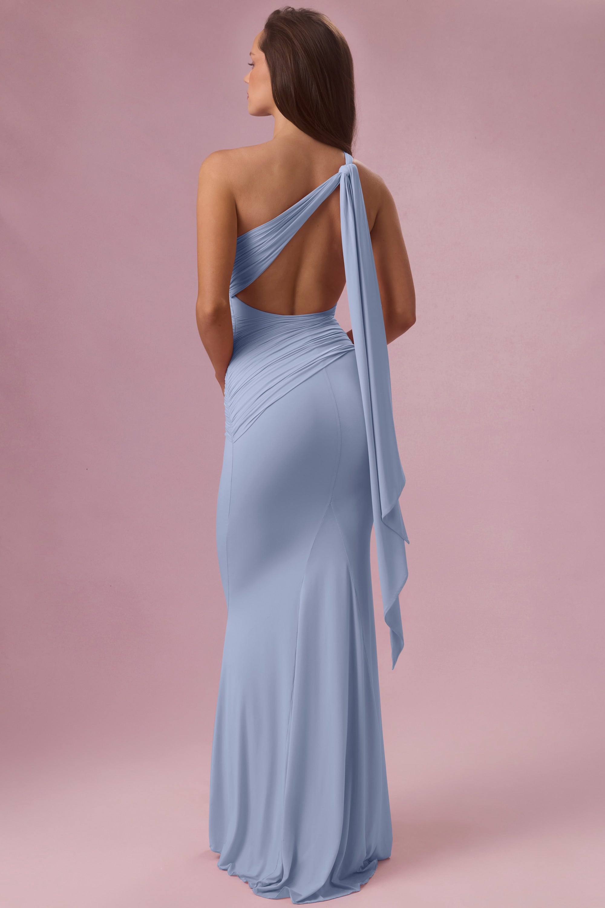 Jersey Bridesmaid Dress in Powder Blue