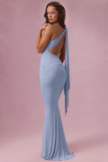 Jersey Bridesmaid Dress in Powder Blue