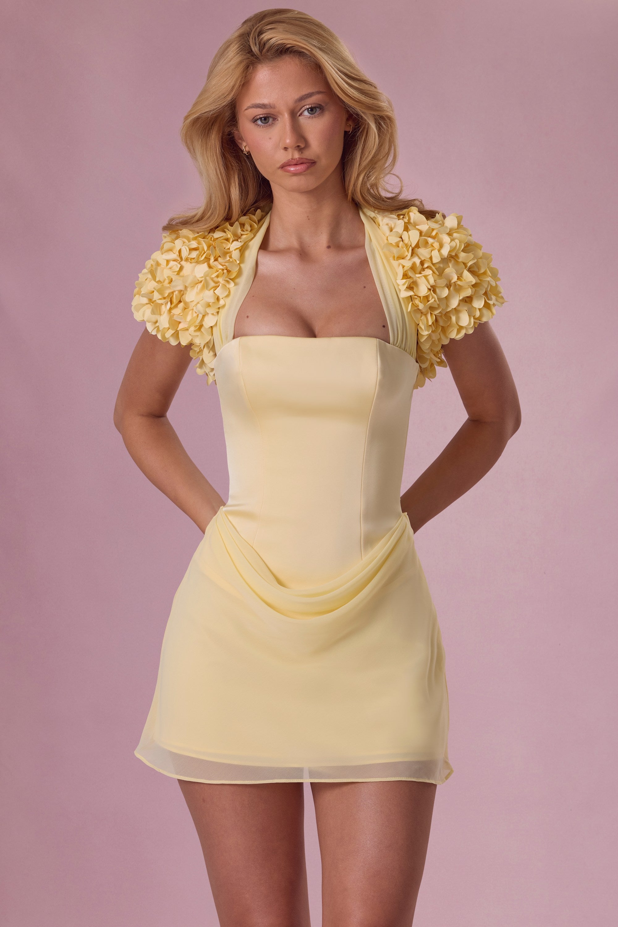 Cropped Bolero  in Butter Yellow