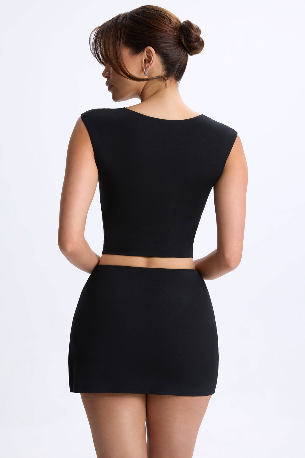 Modal Mid-Rise Micro Mini Skirt in Black