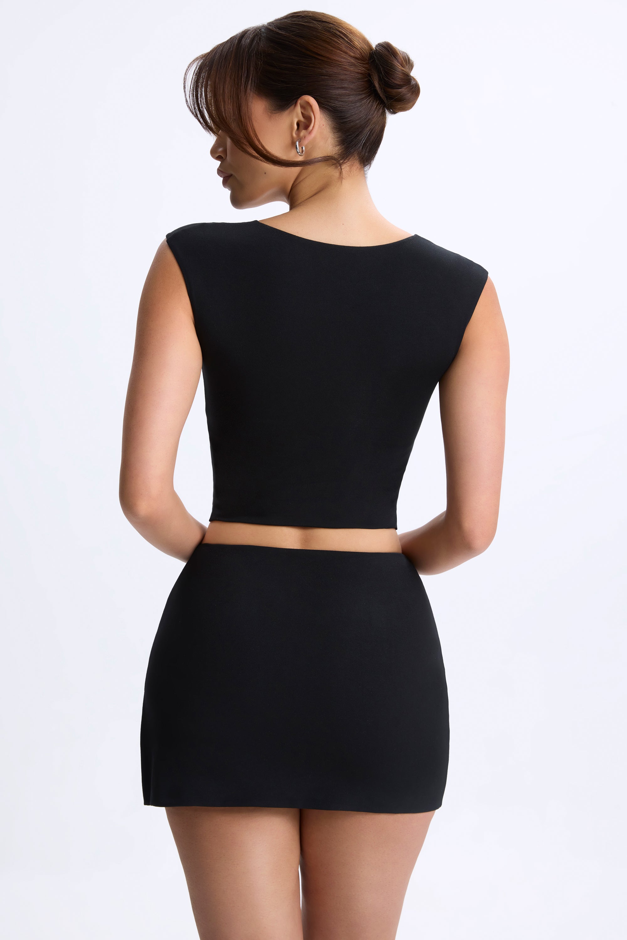 Modal Mid-Rise Micro Mini Skirt in Black