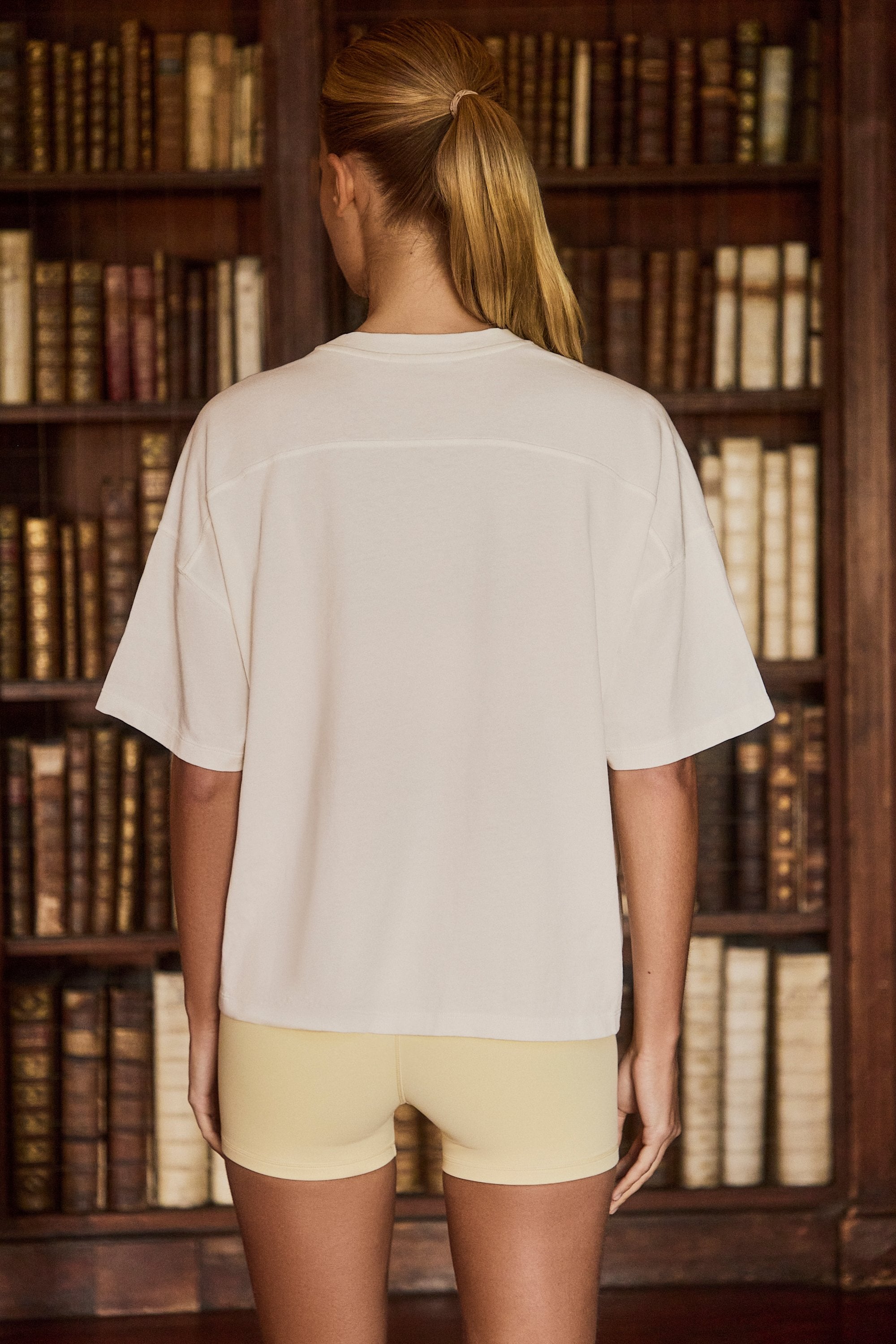 Oversized Cotton-Jersey T-Shirt in White