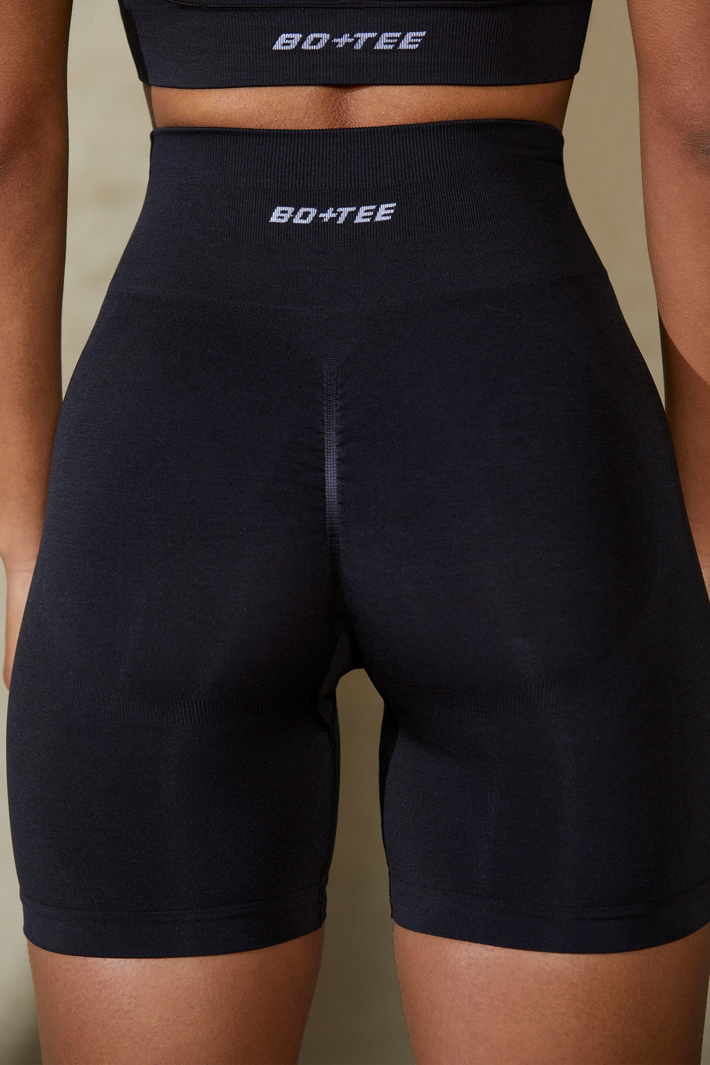 Define Luxe High-Waist Biker Shorts in Black
