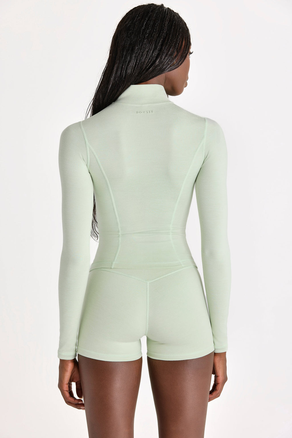 Soft Active Zip-Up Jacket in Sage Marl