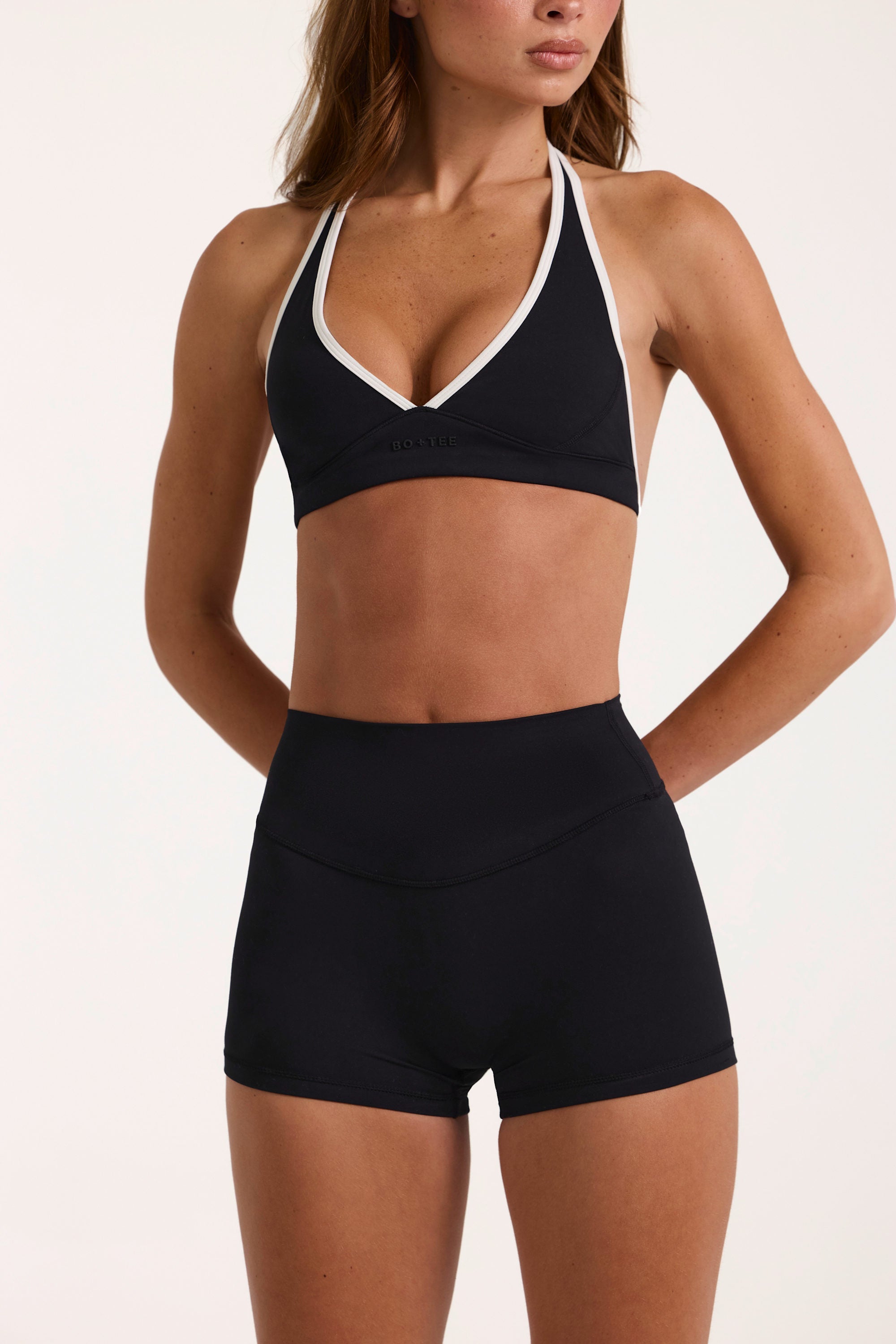 Soft Active Mini Shorts in Black