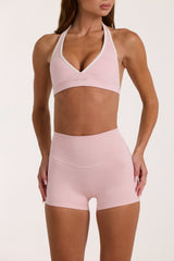 Soft Active Mini Shorts in Blush Marl