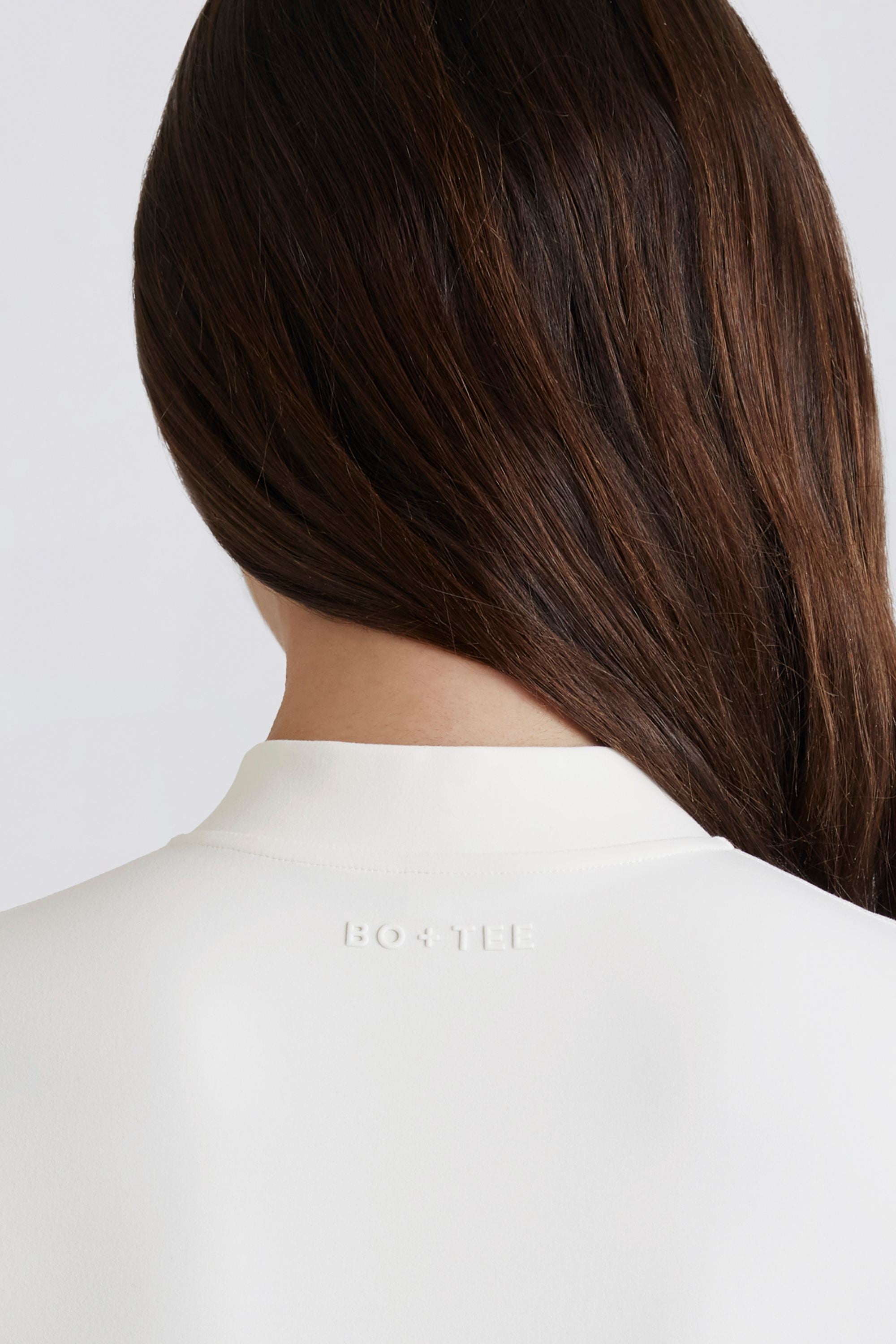 Soft Active Quarter-Zip Top in Ivory